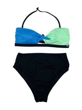 Victoria's Secret PINK Lightly Lined Bandeau High Waisted Mini Bikini Size Large